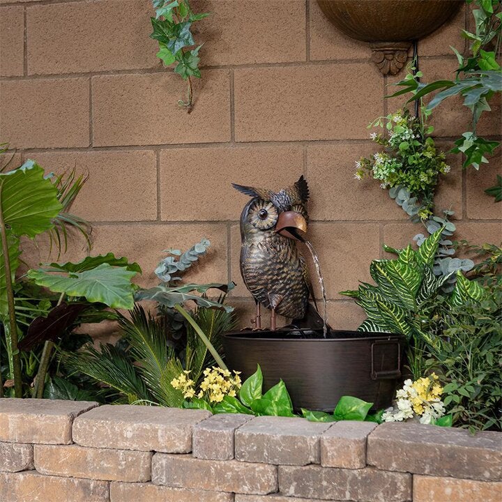 The new cross-border fountain courtyard art decoration meeting has opened the private resin crafts spot in seconds Owl(spot) - Image 3