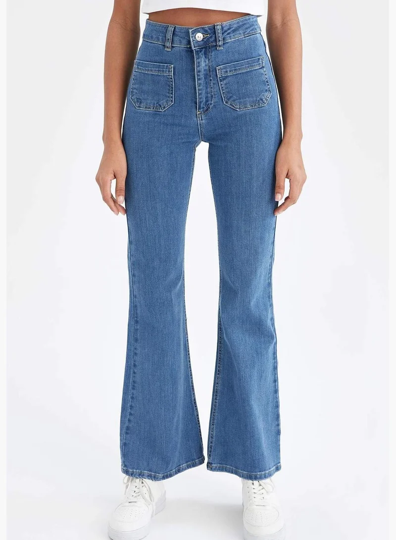 DeFacto High Waisted Extra Long Culotte Jeans