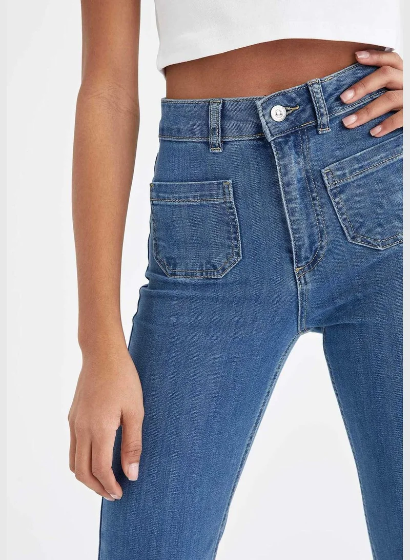 DeFacto High Waisted Extra Long Culotte Jeans