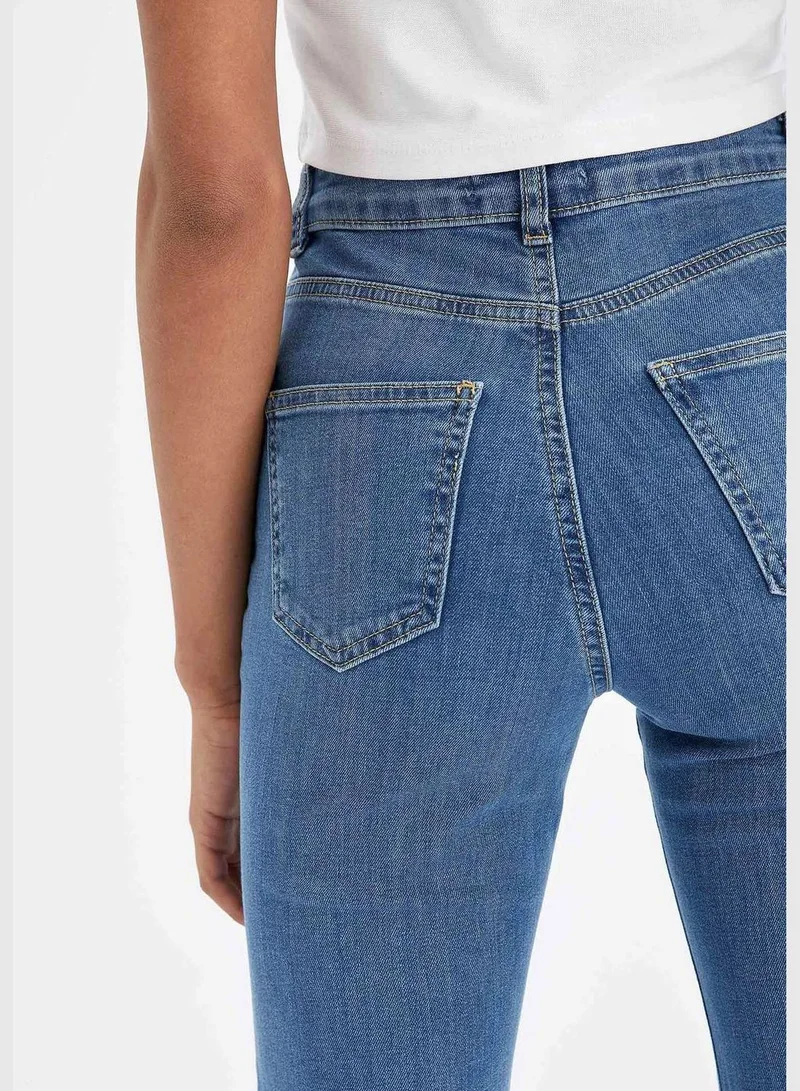 DeFacto High Waisted Extra Long Culotte Jeans