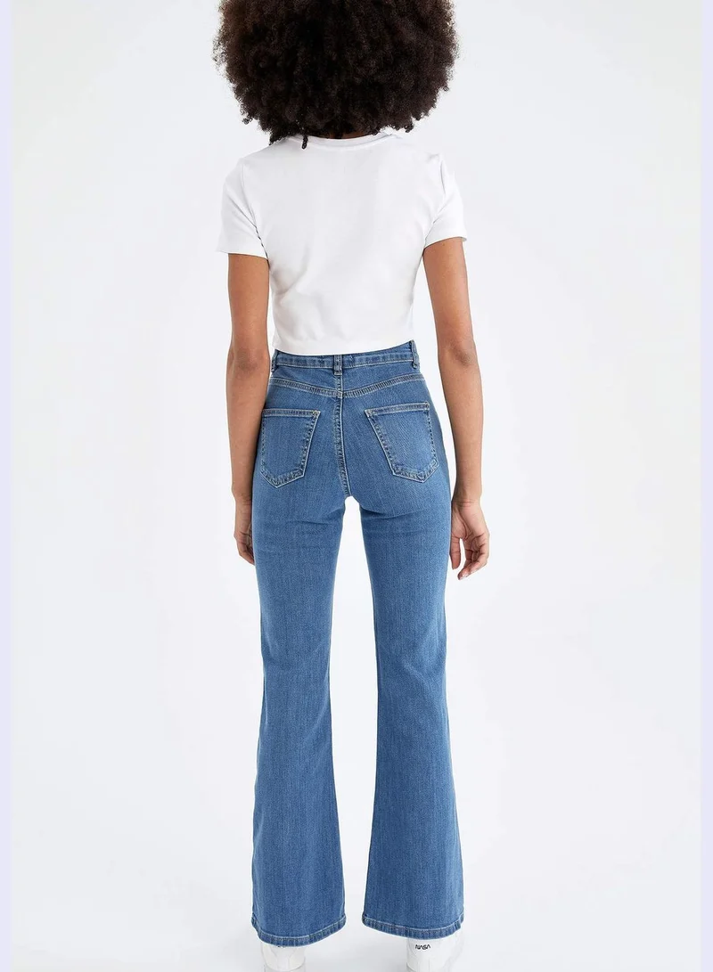 DeFacto High Waisted Extra Long Culotte Jeans