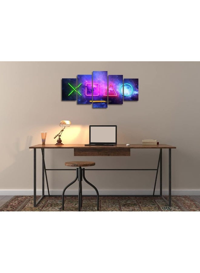 Biufo Gamer Room Pictures Canvas Wall Art Game Decor Game Symbol Print Paintings for Kids Boys Bedroom Decoration (Small, Multi F) - Image 3
