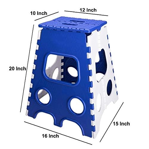 Mishrit 20 Inches Super Strong Folding Step Stool for Adults and Kids Plastic Non Slip Folding Stool Great for Kitchen Bathroom Bedroom Kids Or Adults 20 inch MultiColor Pack of 1 - Image 5