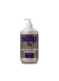 Everyone for Every Body 3in1 Soap Shampoo Body Wash and Bubble Bath Lavender and Aloe 32 Ounce