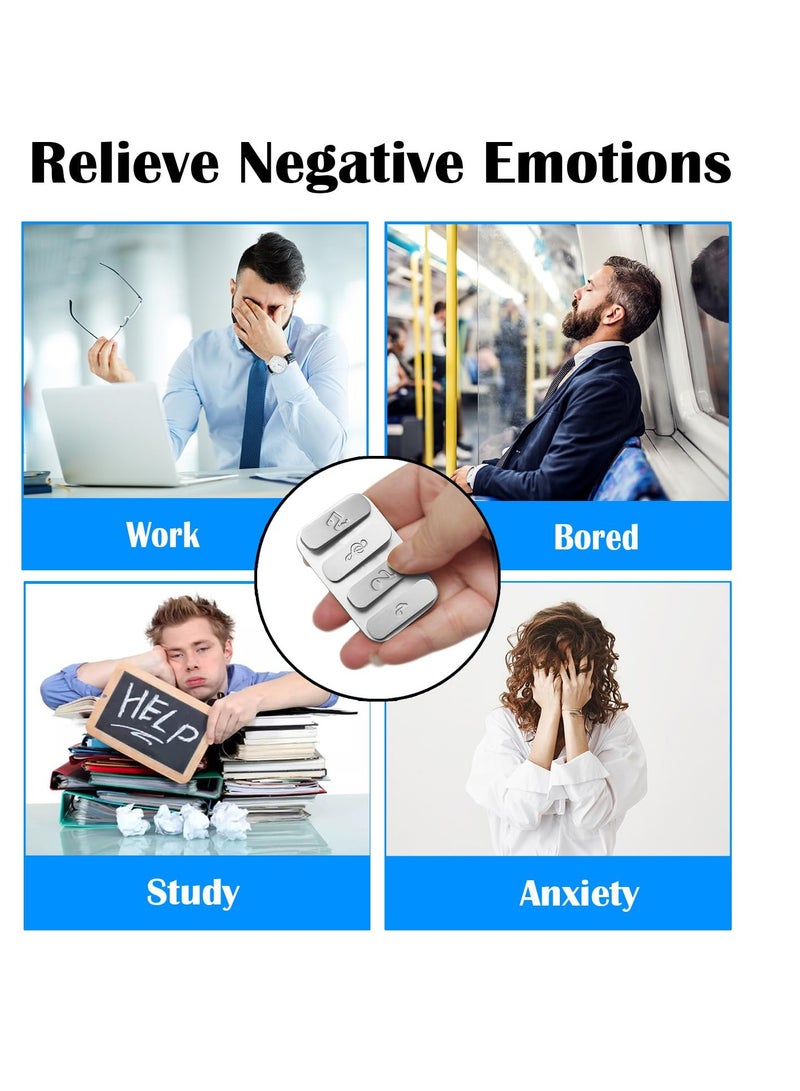 SYOSI لعبة فيدجيت للكبار، منزلق معدني مغناطيسي، ألعاب EDC للكبار، ألعاب تململ للبالغين لتخفيف التوتر والقلق، لعبة تململ معدنية بتصميم مفتاح البيانو مناسبة للمكتب (فضي) - Image 3