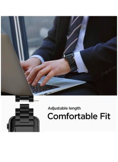 Zoom Plus Bluetooth Call Stainless Steel Sports Fitness Tracker Water Resistant Smartwatch For IOS Android - Black  - Image 5