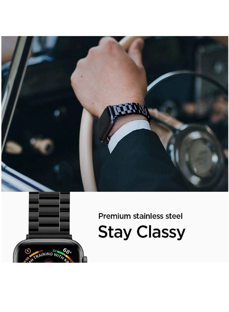 Zoom Plus Bluetooth Call Stainless Steel Sports Fitness Tracker Water Resistant Smartwatch For IOS Android - Black - Image 4
