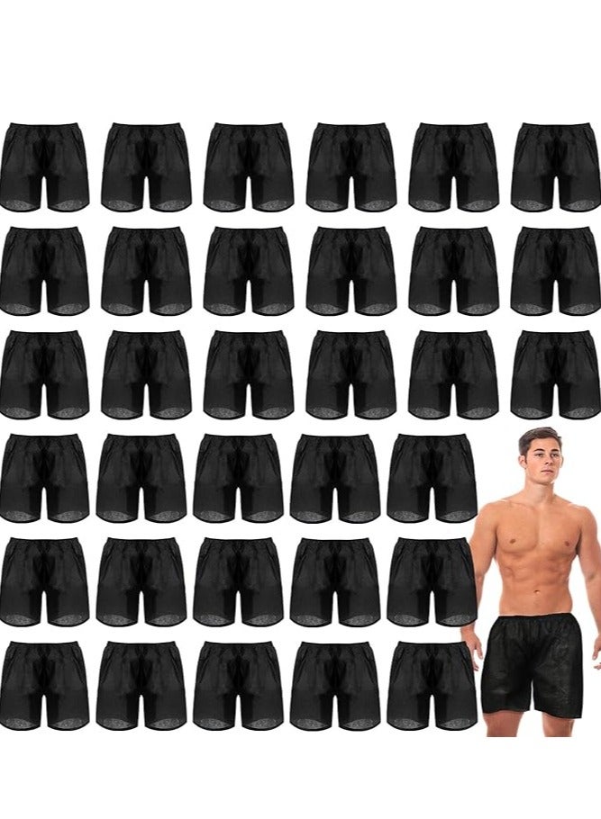 Global Star 100 Pcs Disposable Exam Shorts - Unisex Non-Woven Medical Patient Shorts with Elastic Waistband, Breathable and Comfortable for Examination, Massage, Spray Tanning, and Spa (Black)  - Image 2