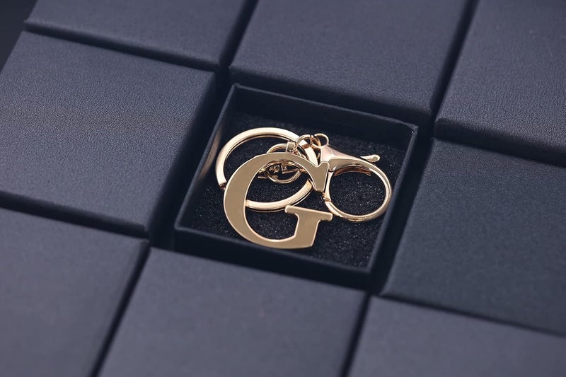 LAXPICOL Gold Letter A-Z Keychain for Women Men Purse Handbags Metal Alphabet Initial Letter Key Ring Keychain - Image 5