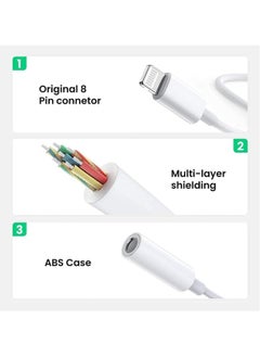 DUSALA Lightning to 3.5mm Audio Adapter for iPhone, Headphone Jack Converter(2 Pack)  - Image 3