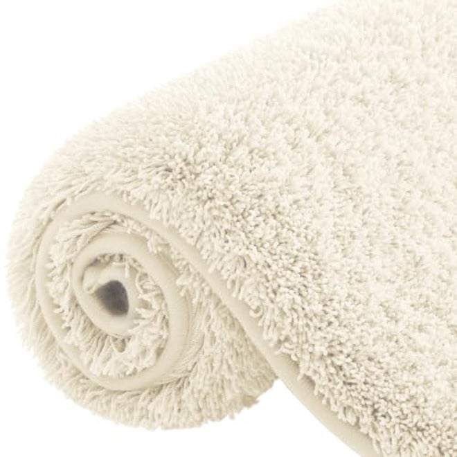 OLANLY Microfiber Bathroom Rugs 30x20, Soft Highly Absorbent Bath Mat, Grey | Quick-Dry & Non-Slip Bath Carpet - Image 1