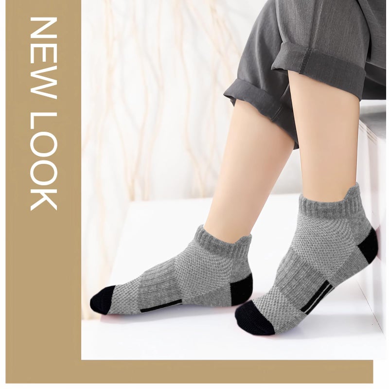 Bemeol Boys Socks 18 Pairs Ankle Socks Boy Running Athletic Sock Low Cut Ankle Sock for Little Big Kids(7-10 Years) - Image 5
