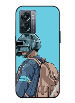 Protective Case Cover For OnePlus Nord N300 Helmet And In Military Uniform Design Multicolour