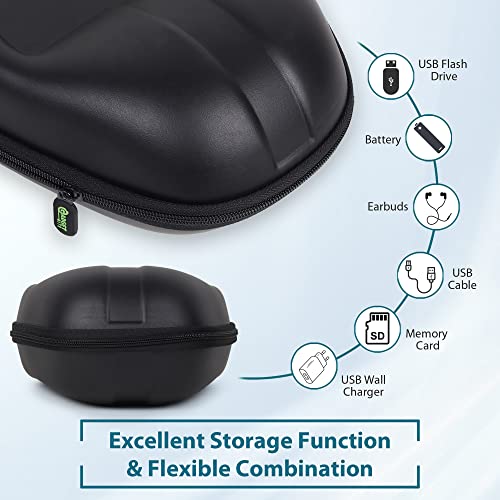 GadgetBite Headphone Vinyl Carrying EVA Case Earpads Storage Bag Headphone Pouch Portable Anti-Pressure Compatible for Boat 550/Sony WH C510/Flix X1/Sony CH710n/Hyperx Cloud Cases (Black) - Image 3
