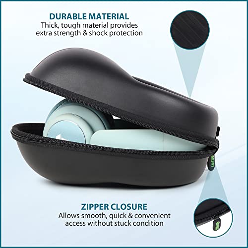 GadgetBite Headphone Vinyl Carrying EVA Case Earpads Storage Bag Headphone Pouch Portable Anti-Pressure Compatible for Boat 550/Sony WH C510/Flix X1/Sony CH710n/Hyperx Cloud Cases (Black) - Image 5