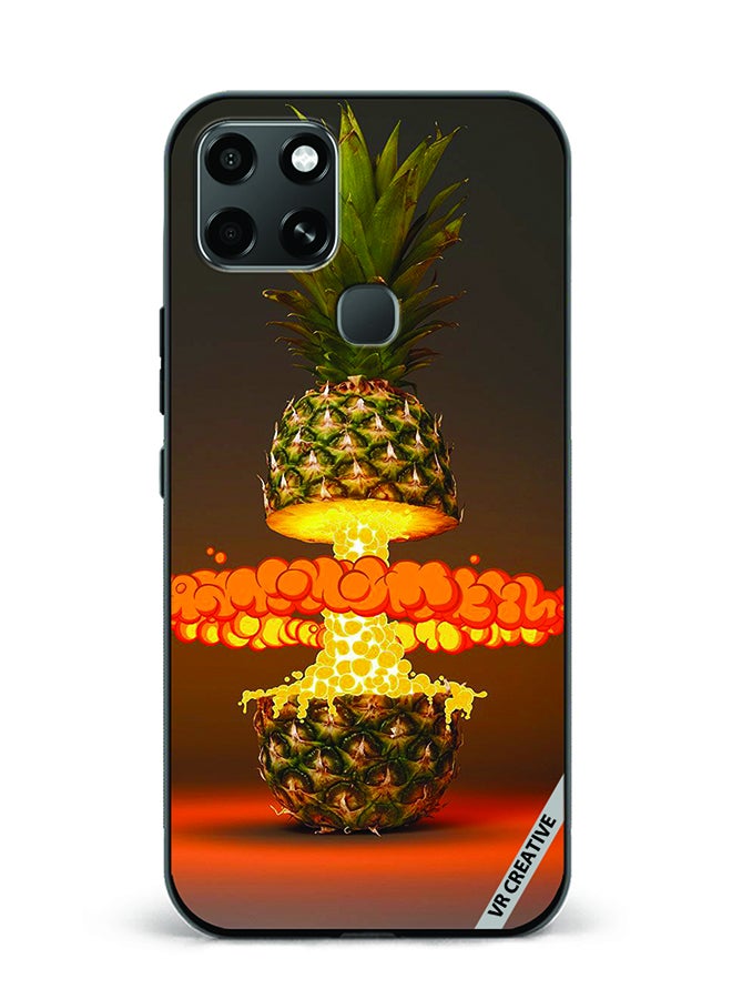 VR CREATIVE Protective Case Cover For Infinix Smart 6 Fire Pineapple Design Multicolour - Image 1
