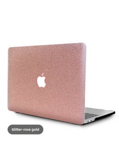 Generic For Macbook Pro Apple Laptop Protective Case Air13/15/16 Inch Protective Case PU Leather Case-Color:Glitter Rose Gold-Applicable Model:(hollow 2018-2020air13 (a1932/a2179/a2337)  - Image 1