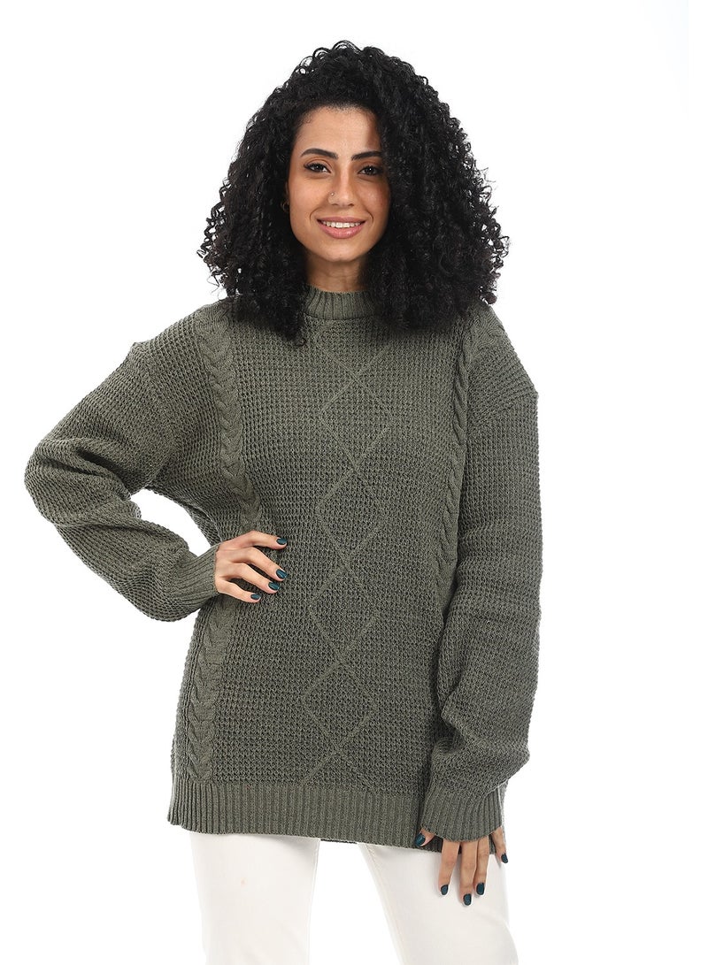 سيزار بلوفر صوف حريمي ب رقبة دائرية - Image 1