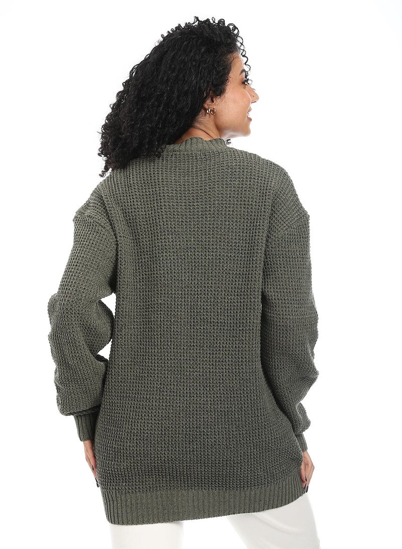 سيزار بلوفر صوف حريمي ب رقبة دائرية - Image 4