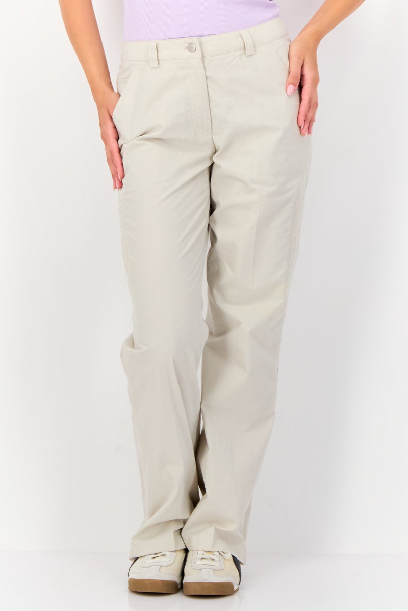 Greg Norman سروال نسائي بقصة عادية مستقيمة، بيج - Image 1