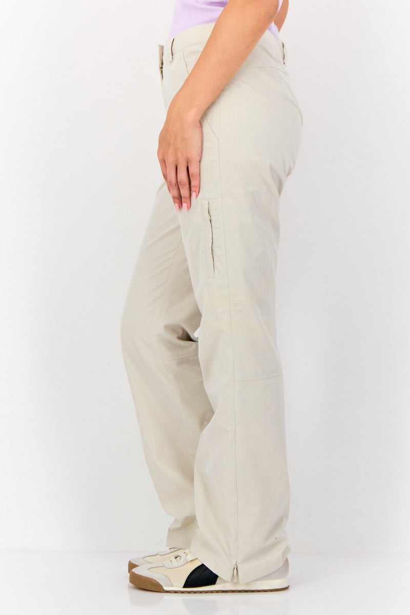 Greg Norman سروال نسائي بقصة عادية مستقيمة، بيج - Image 4