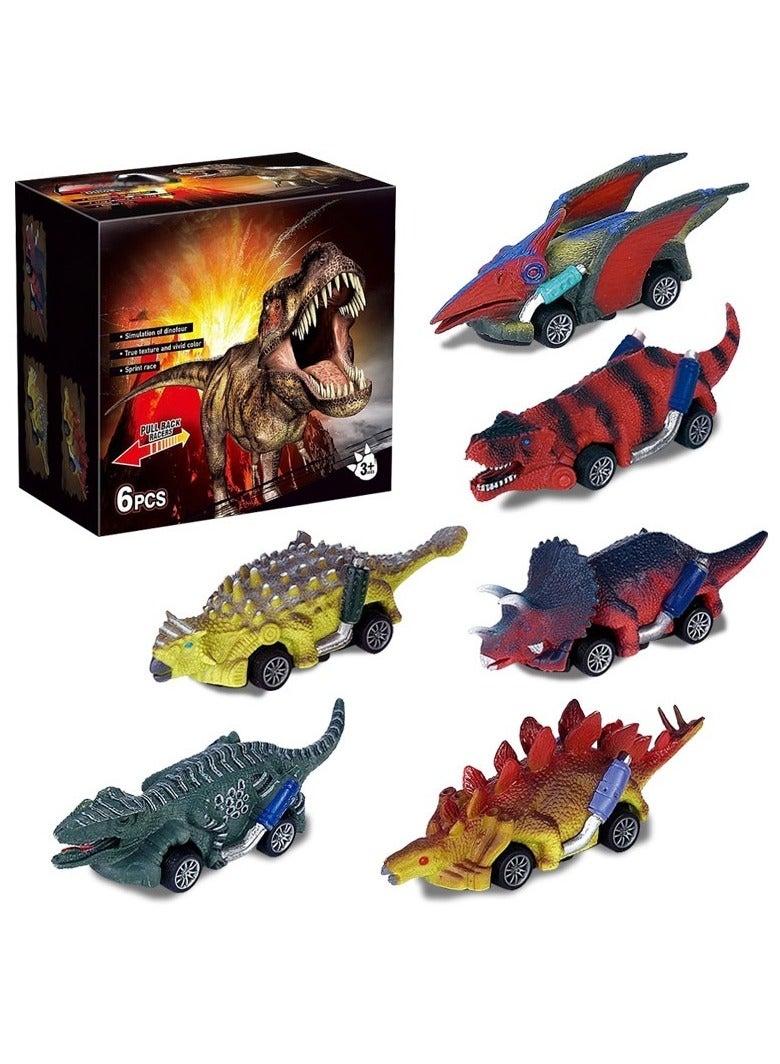 6 Pack Dinosaur Toys,Dinosaur Pull Back Cars Toy, Dino Car Toys for Kids Animal Vehicles Dinosaur Games Toddler Car Toys for 3-7 Year Old Boys Girls Dinosaur Games Birthday Party Favors  - Image 2