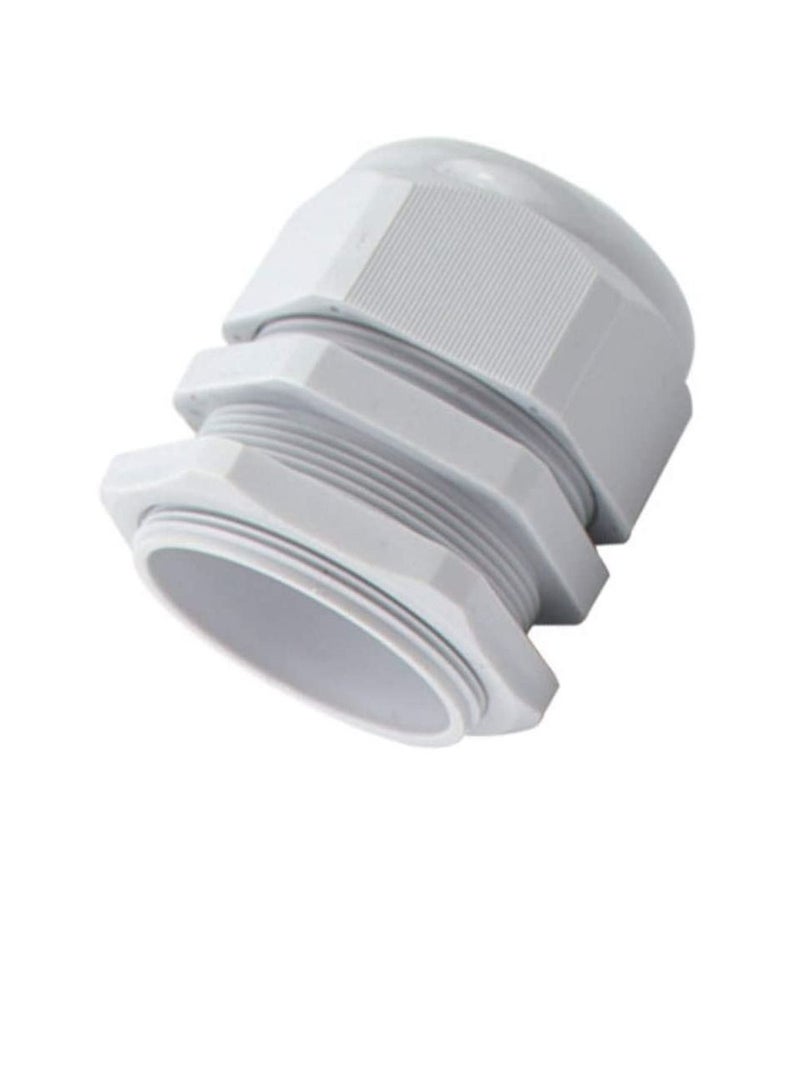 PG Gland White Pack of 5 pcs, Dust Proof Nylon Cable Gland With Locknut Ideal For Junction/connection Boxes Electrical Power, Tele & Data Cables, Instrumentation Control (PG-32) - Image 2