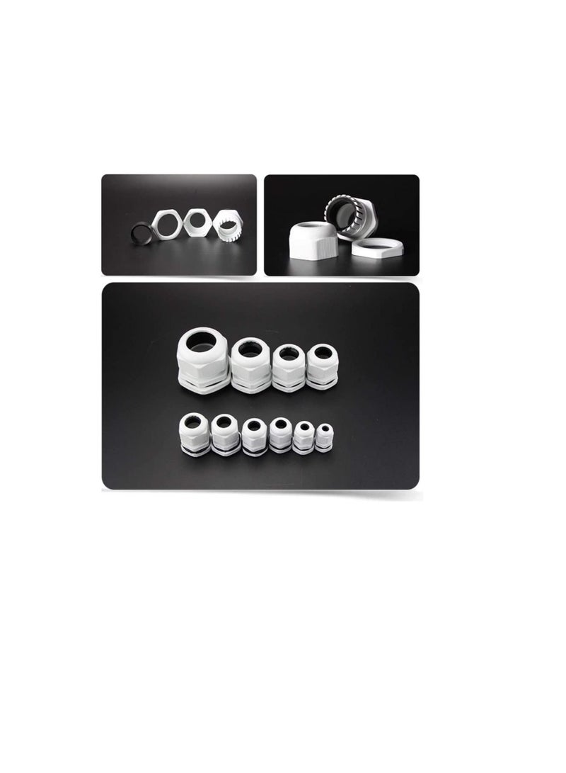 PG Gland White Pack of 5 pcs, Dust Proof Nylon Cable Gland With Locknut Ideal For Junction/connection Boxes Electrical Power, Tele & Data Cables, Instrumentation Control (PG-32) - Image 3