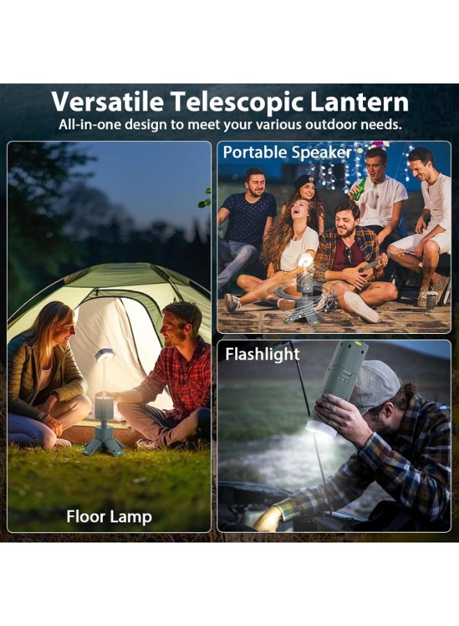Meetion Camping Lantern Rechargeable 14000mAh Battery Operated, Outdoor Telescopic Camping Tent Lights, 5 Light Modes, Magnetic Base, LED Flashlight Camping Essentials for Camping, Hiking, Emergency - Image 5