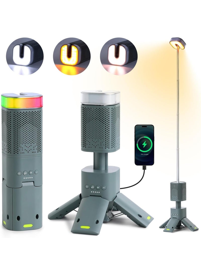 Meetion Camping Lantern Rechargeable 14000mAh Battery Operated, Outdoor Telescopic Camping Tent Lights, 5 Light Modes, Magnetic Base, LED Flashlight Camping Essentials for Camping, Hiking, Emergency - Image 1