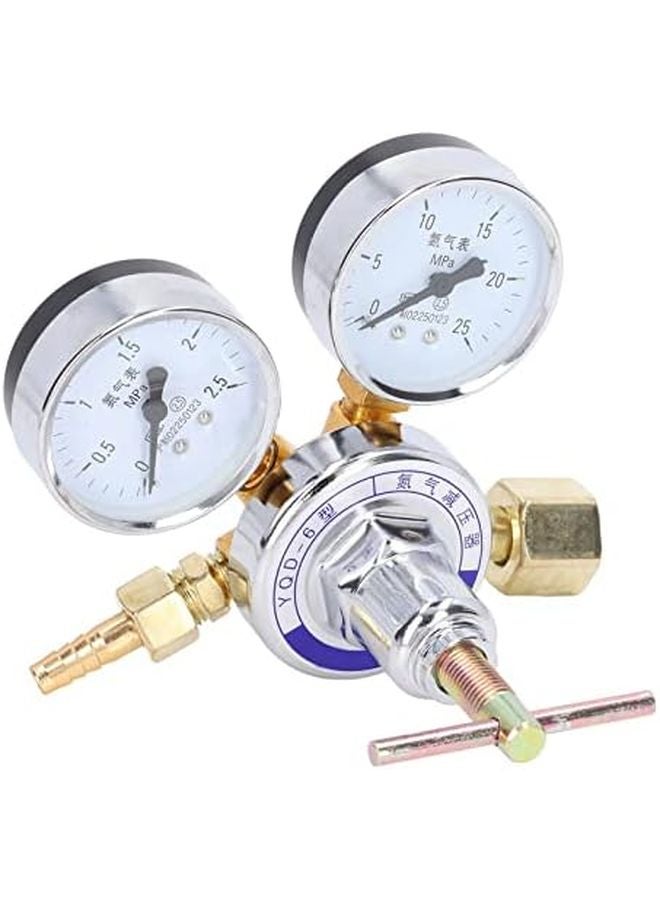 طقم منظم النيتروجين النحاسي مع مقياس الضغط، ذو تحكم يدوي ثنائي الاتجاه، مستقر ولا يوجد تسرب. - Image 3