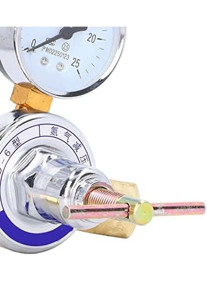 طقم منظم النيتروجين النحاسي مع مقياس الضغط، ذو تحكم يدوي ثنائي الاتجاه، مستقر ولا يوجد تسرب. - Image 5