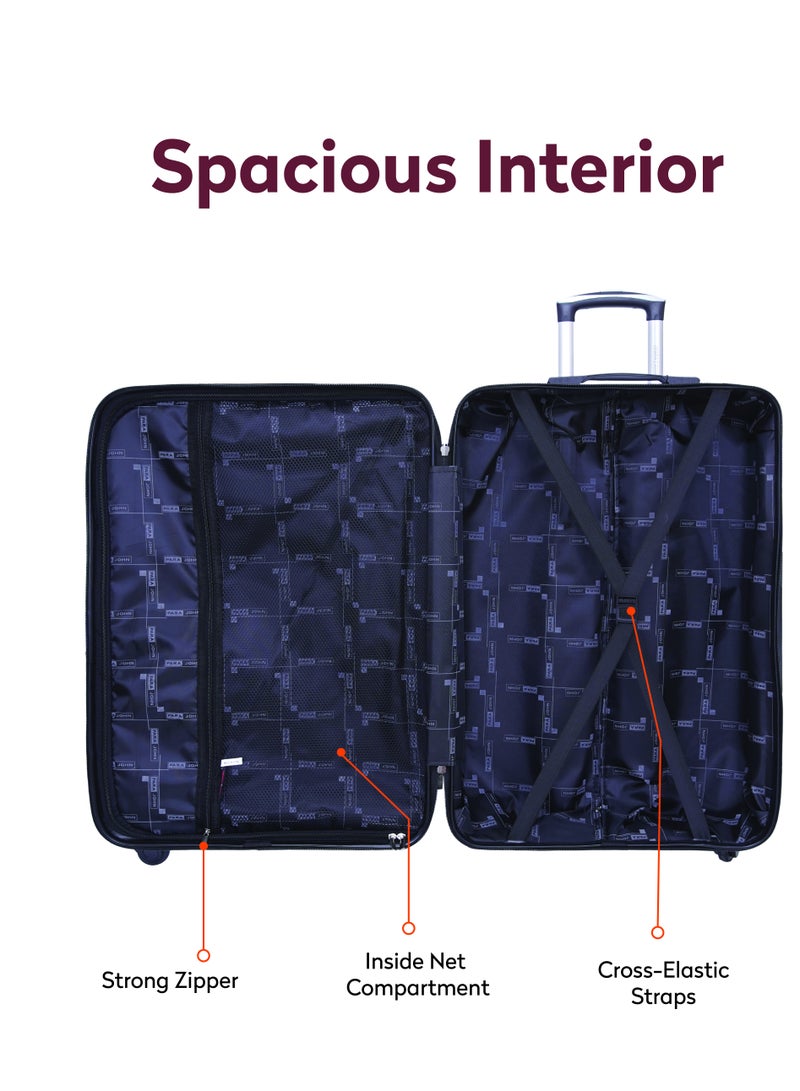 PARAJOHN Hard Case Luggage Trolley for Unisex ABS Lightweight Travel Bag 4 Double Wheeled Suitcase - Image 5