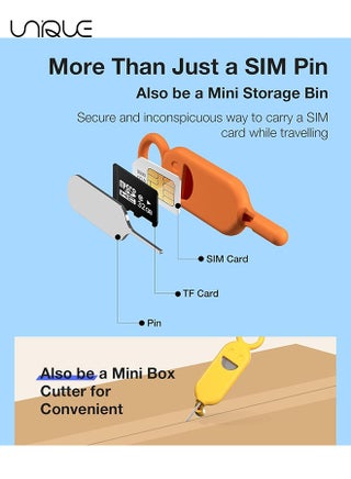 6 Pieces Sim Card Removal Tool - Sim Card Tray Pin Eject Removal Tool Pin Opener for Most Smartphones Sim Card Tool Opener Silicone Cover Eject Pin Smartphone Pin - view 4
