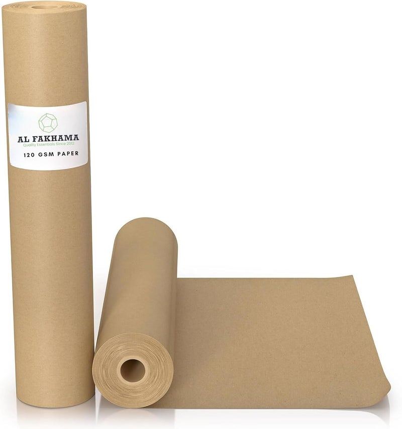 AL FAKHAMA Brown Kraft Wrapping Paper Roll - Image 1