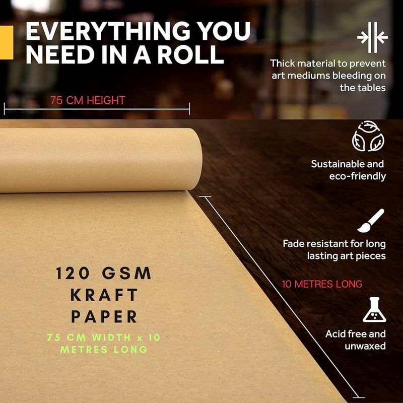 AL FAKHAMA Brown Kraft Wrapping Paper Roll - Image 2