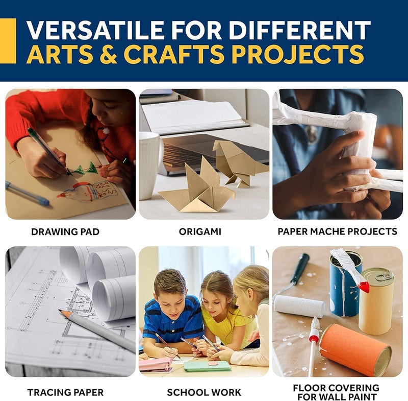 AL FAKHAMA Brown Kraft Wrapping Paper Roll - Image 3