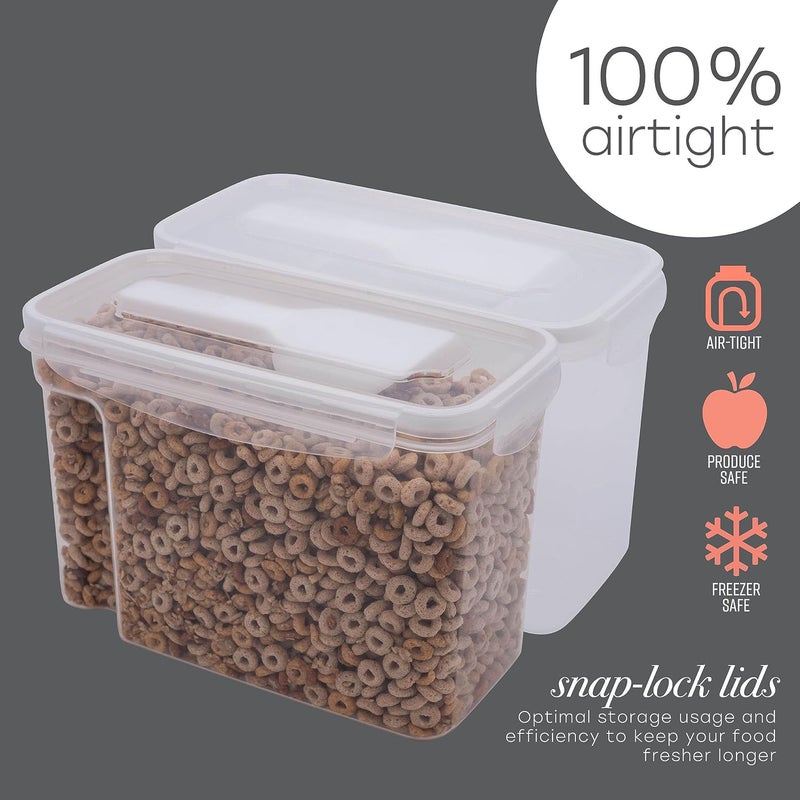 Kitchen Details Cereal Container with Scooper | Medium | Airtight | Food Tin | Keeps Fresh | Kitchen & Pantry Storage Organizers | Clear - Image 3