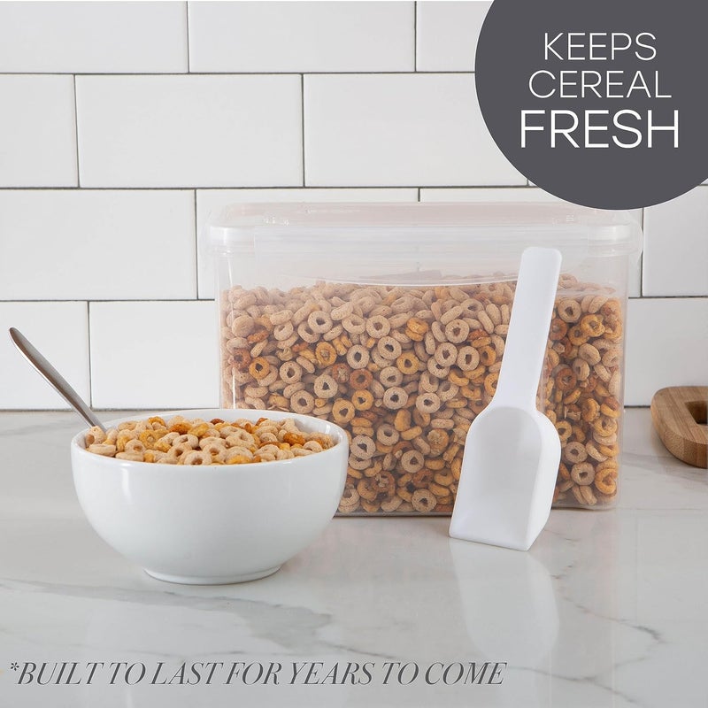 Kitchen Details Cereal Container with Scooper | Medium | Airtight | Food Tin | Keeps Fresh | Kitchen & Pantry Storage Organizers | Clear - Image 5