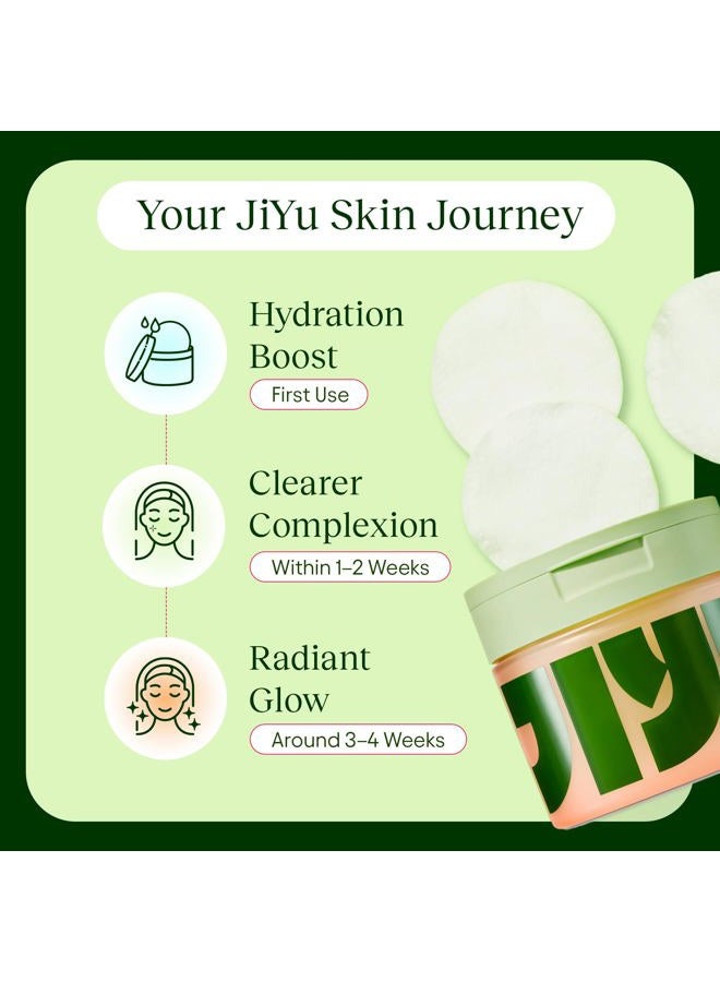 Jiyu Toning Polish Pads - Korean Skincare for Dark Spots, Wrinkles & Dull Skin - Hydrating Facial Treatment with Snail Mucin, Niacinamide, Peptides & Centella - 100 Count - Image 4