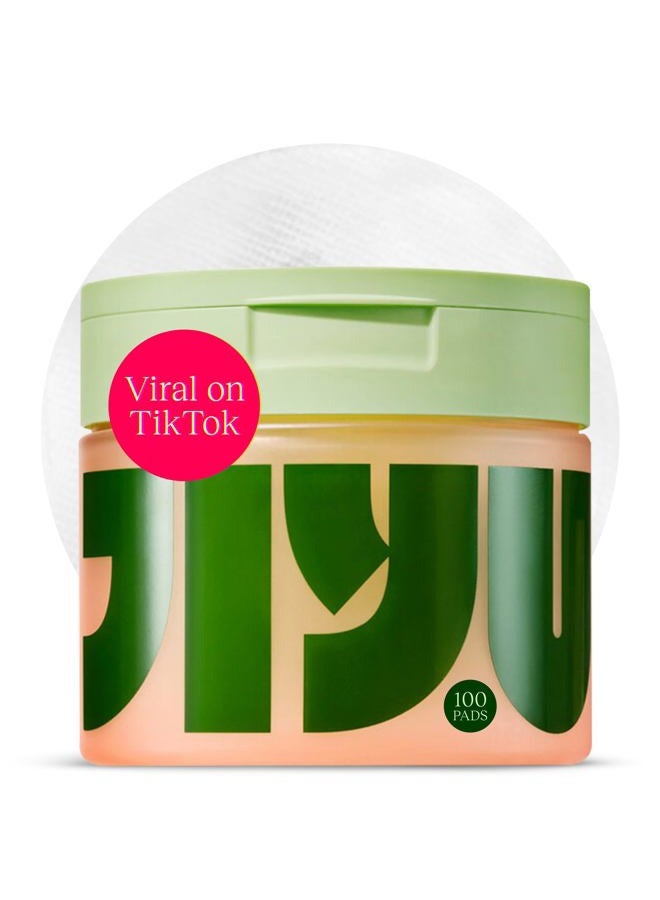 Toning Polish Pads - Korean Skincare for Dark Spots, Wrinkles & Dull Skin - Hydrating Facial Treatment with Snail Mucin, Niacinamide, Peptides & Centella - 100 Count