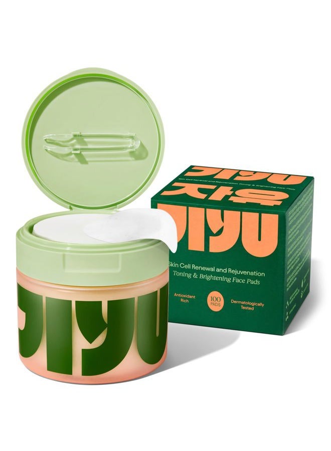Jiyu Toning Polish Pads - Korean Skincare for Dark Spots, Wrinkles & Dull Skin - Hydrating Facial Treatment with Snail Mucin, Niacinamide, Peptides & Centella - 100 Count - Image 2