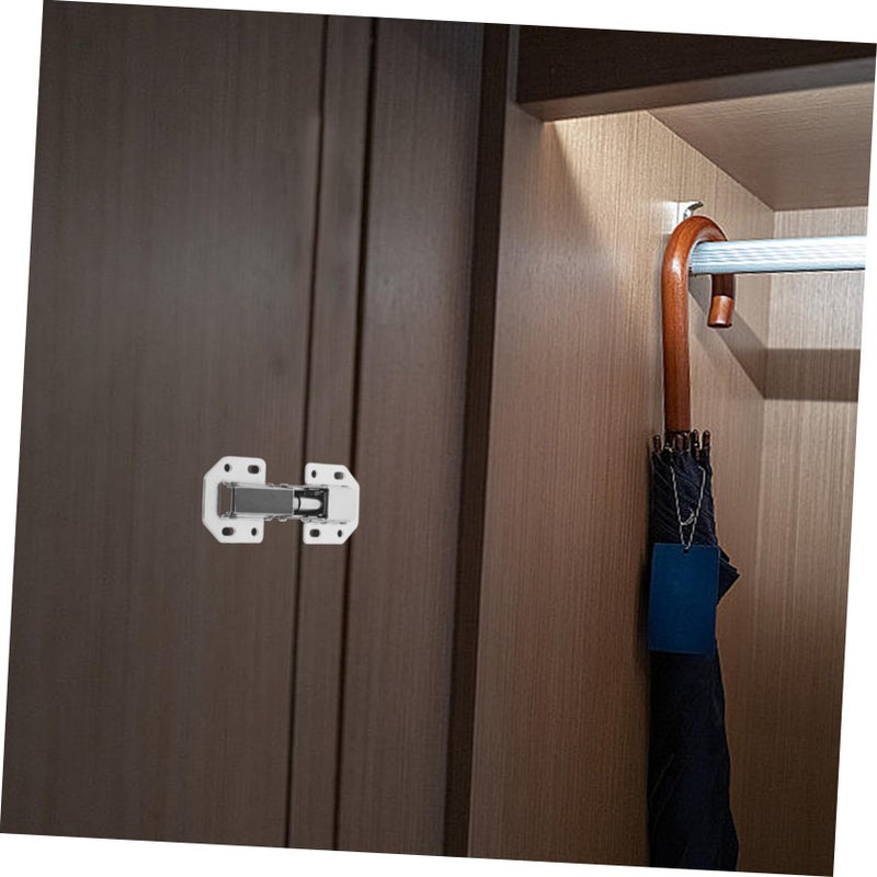 Heavy Duty Cabinet Door Hinge Repair Plate Fixing Bracket Easy Installation with Screws - Image 3