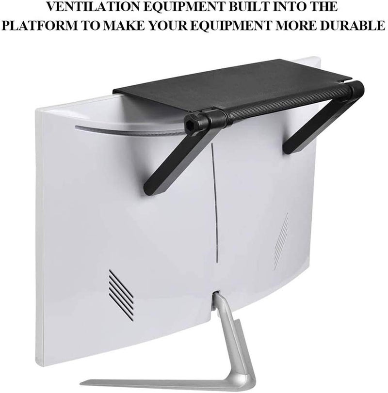 Spaceshoop Friusate TV Adjustable Screen Rack - Foldable Monitor Top Shelf with Mount Organizer Stand, Bracket Holder for Cable Box, TV, Camera Frames, Remote & Home Decor - Image 5