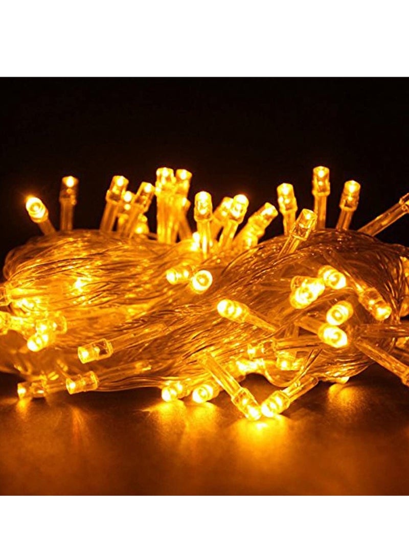 بامير - سلسلة مصابيح LED بيضاء دافئة تعمل ببطارية AA بطول 7 أمتار و50 مصباح LED لعيد الميلاد وعيد الميلاد ورمضان وشجرة عيد الميلاد لديوالي وديكورات الزفاف المنزلية ووضعين وزر تشغيل وإيقاف في صندوق البطارية - Image 1
