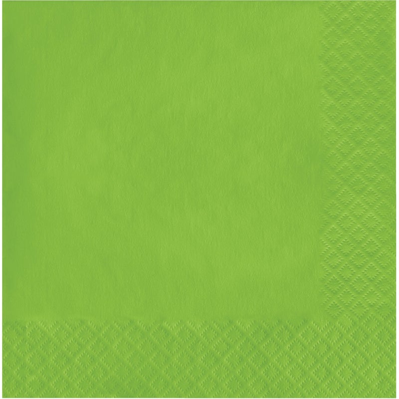 Creative Converting Touch of Color 2-Ply 50 Count Paper Lunch Napkins, Fresh Lime - 663123B - Image 1