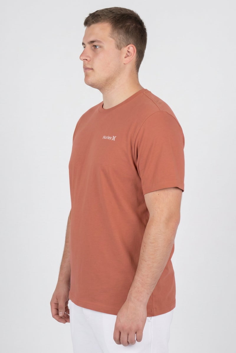 Hurley Men Sportswear Fit Short Sleeve Outdoor T-Shirt, Rust Brown - Image 2