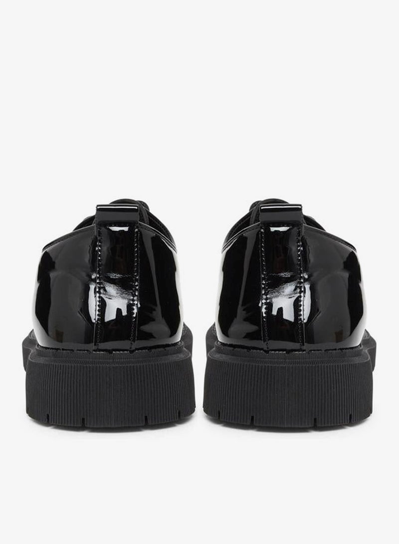 Styli Glossy Black Lace-Up Formal Shoes - Image 4