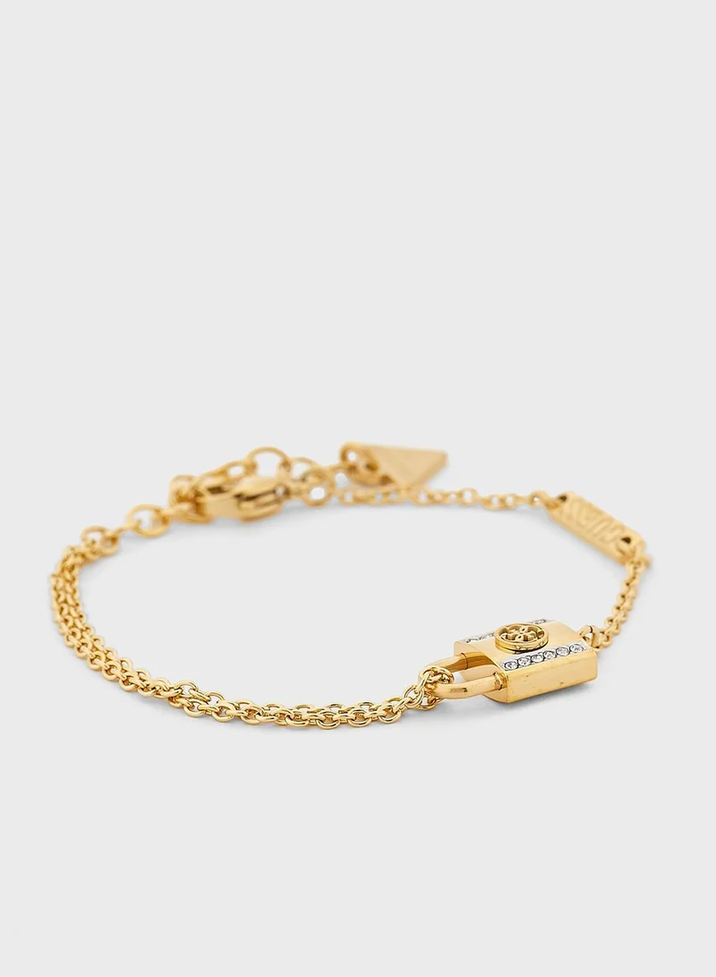 GUESS Double Chain Lock Bracelet