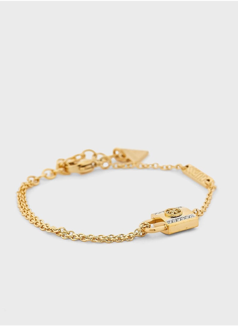 GUESS - Double Chain Lock Bracelet - Image 1